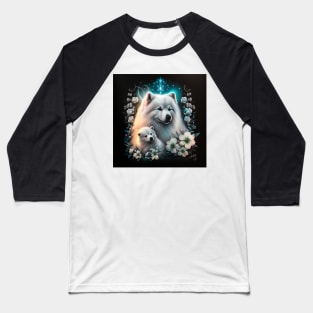 Samoyed Family Baseball T-Shirt